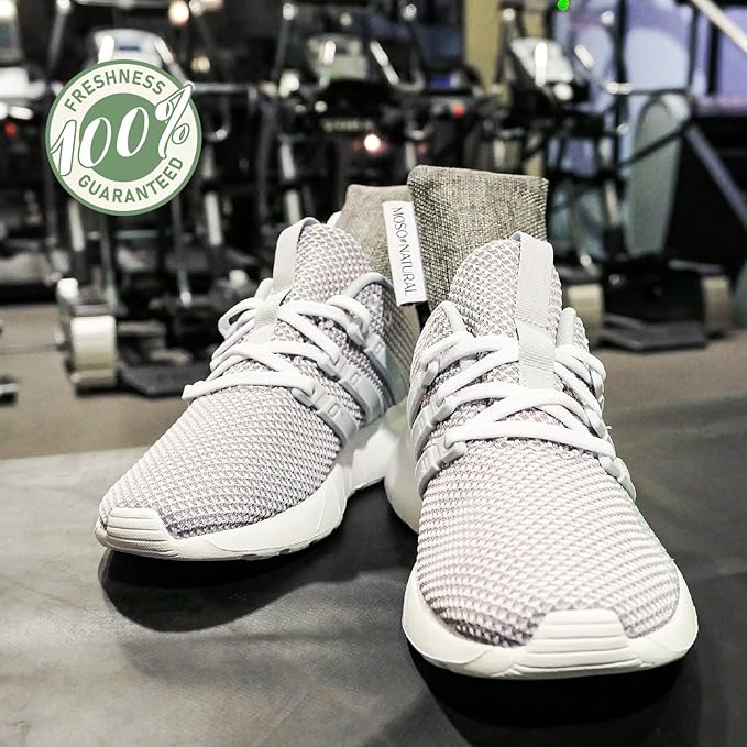 Moso Natural Shoe Deodorizer Inserts, Charcoal Odor Absorber for Shoes, Gym Bag & Boot Deodorizer, Long-Lasting Shoe Odor Elimination, Unscented Air Purifying Bags (Two Per Pack)