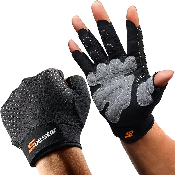 SueStar Workout Gloves for Men Women, Weight Lifting With Full Palm Protection, Excellent Grip, Ultra Breathable for Weightlifting, Fitness, Training, Hanging