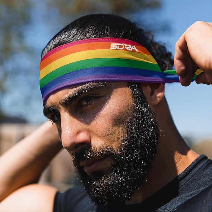 Suddora Rainbow Headbands for Costume, Workout, Sports, Pride Parade