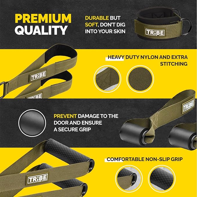 Tube Resistance Bands for Working Out Men and Women - Exercise Bands Resistance Bands Set, Resistance Band Bar, Handles, Ankle Straps, Foot Straps and Door Anchor