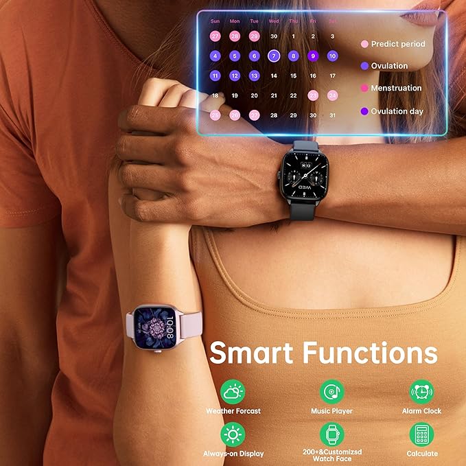 Health Fitness Tracker (Answer/Make Calls), Smart Watch with 24/7 Heart Rate Monitor, Activity Tracker with Blood Pressure, Blood Oxygen, 120+ Sport Modes Sleep Tracker for Women Men (Pink)