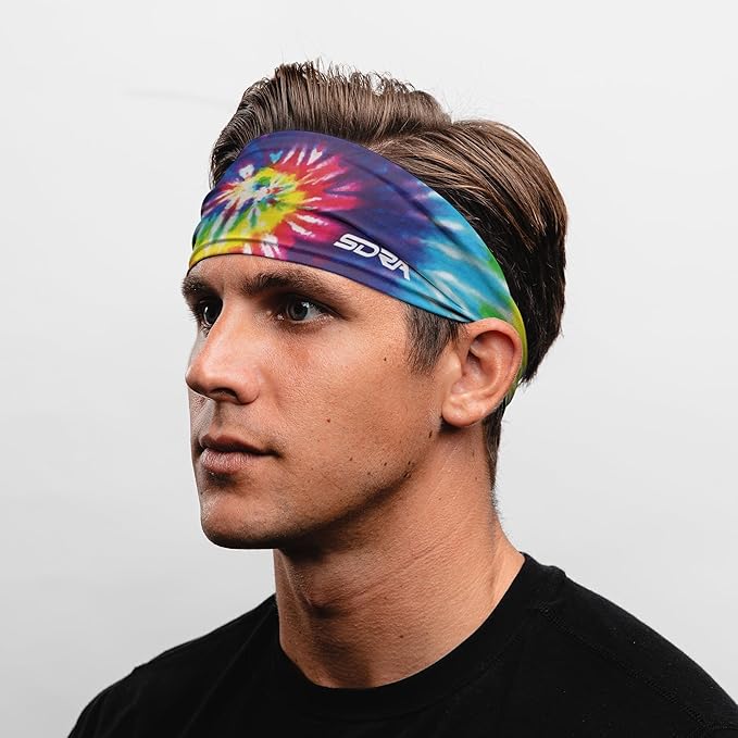 Suddora Tie Dye Headband - Lightweight & Comfortable for Running, Workout, Football, Cosplay & Costumes
