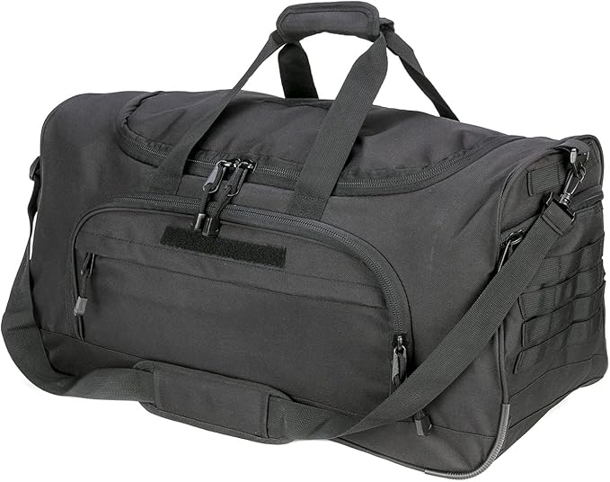 Gym Bag Duffle Bags for Men Women with Shoes Compartment Sport Weekend Travel Overnight Carry On Bag for Tactical Military Travel Work Out Bags (2.0 Black)