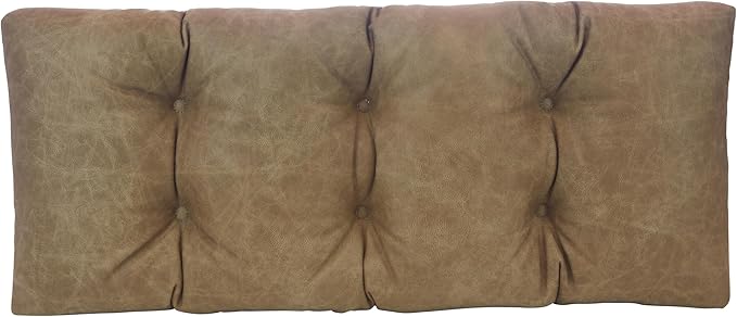 Klear Vu The Gripper Omega Non-Slip Tufted Bench Cushion for Indoor Furniture, Entryway Storage, Bay Window, Corner Nook or Piano Seat, 33 Inches, Brown