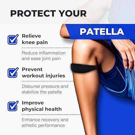 COOLSET Patella Band Knee Strap - 2 Pack Patellar Tendon Support Strap for Knee Pain Relief - Non-Slip Knee Brace for Jumper's Knee, Tendonitis, Basketball, Running - Men, Women, Youth w/ Travel Bag (Green)