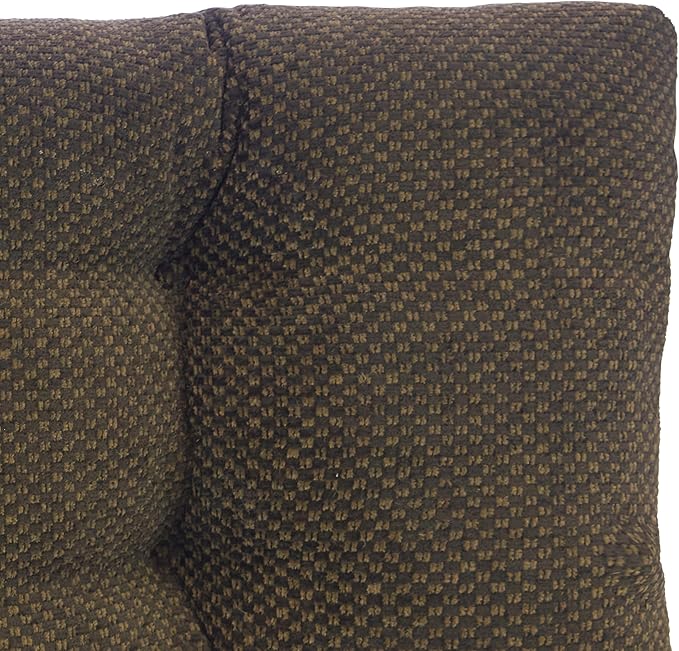 Klear Vu Corner Nook or Piano Seat Omega Non-Slip Tufted Bench Cushion for Indoor Furniture, Entryway Storage, Bay Window, 33 Inches, 21 Dark Brown