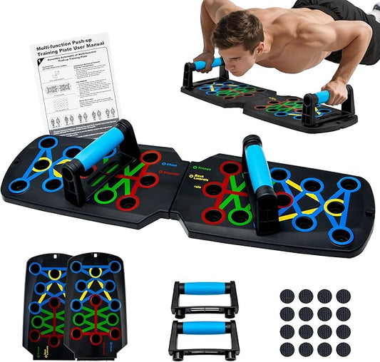 Push Up Board,Portable Dismountable 17 in 1 Push Up Bar at Home Gym,Professional Muscle Training Equipment is Available for Men and Women,The Ideal Gift for Fitness Enthusiasts,Pushup Board Set