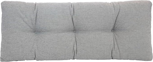 Klear Vu The Gripper Omega Non-Slip Tufted Bench Cushion for Indoor Furniture, Entryway Storage, Bay Window, Corner Nook or Piano Seat, 43 Inches, 18 Gray