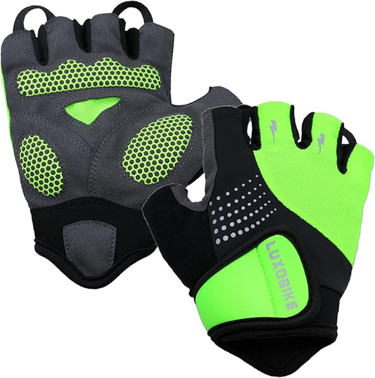 Cycling Gloves Mountain Bike for Men – Shock Absorbing SBR Gel Padded – Anti Slip Palm – Ultra Breathable – Specialized for Mens Bicycling, Biking, MTB Biker, Road Bicycle Riding