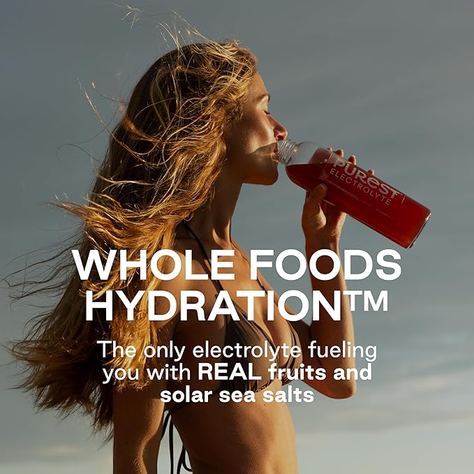 Purest Electrolyte Hibiscus Lime Powder Packets – Whole Food Hydration - Organic Freeze-Dried Fruits and Solar Sea Salts for Ultimate Electrolyte Balance