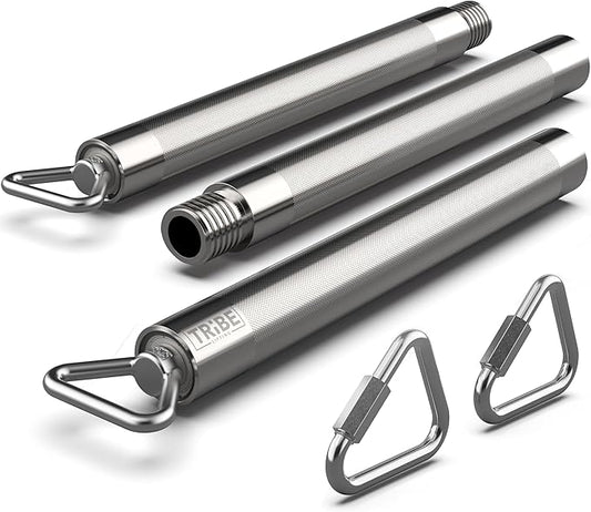 Heavy Duty Steel Resistance Band Bar - Portable Resistance Bar for Resistance Bands - Resistance Bar for Working Out - Dual Cable Machine Bar - Straight Bar Cable Attachment