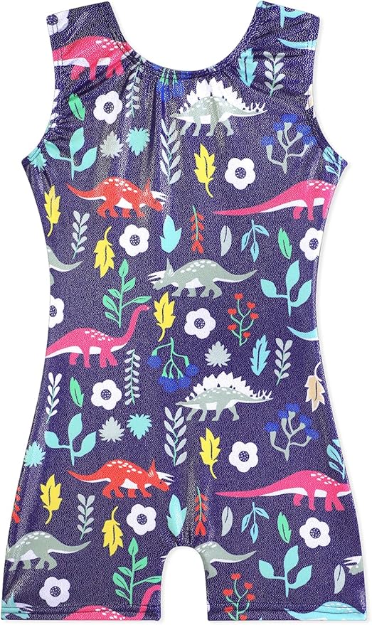 EQSJIU Leotards for Girls Gymnastics Sleeveless Sparkly Toddler Tumbling Outfits Dance Clothes Biketards for Kids 1-10 Years