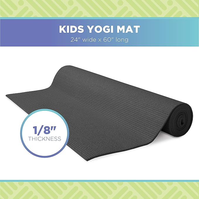 Bean Products Yoga Mat for Exercise - Non Slip Thick Comfortable Workout Floor Mat for Adults and Kids - Eco Friendly Foldable Yoga Mat for Yoga, Pilates, Gym and Stretching