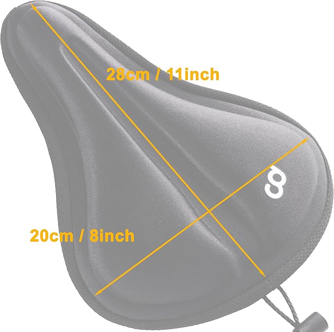 CyclingDeal Premium Bike Seat Cushion Cover - Padded Soft Comfort Gel Saddle Pad for Men’s & Women’s - Compatible with Indoor MTB Road Bicycles