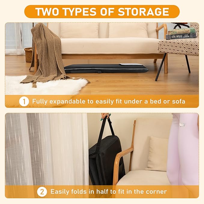 Floor Chair with Back Support 14-Position Adjustable Floor Chair Portable Ground Seating for Adults & Kids Foldable Meditation Seat with Japanese KOYO Bearings & Washable Linen Cover (Black)