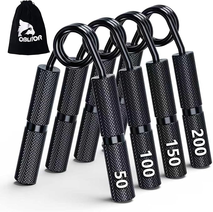 Grip Strength Trainer 4 Pack,50LB-200LB Hand Exerciser Gripper Forearm Finger Strengthener Non-Slip Suitable for Hand Rehabilitation Finger Strength Training, Muscle Building, Home Gym