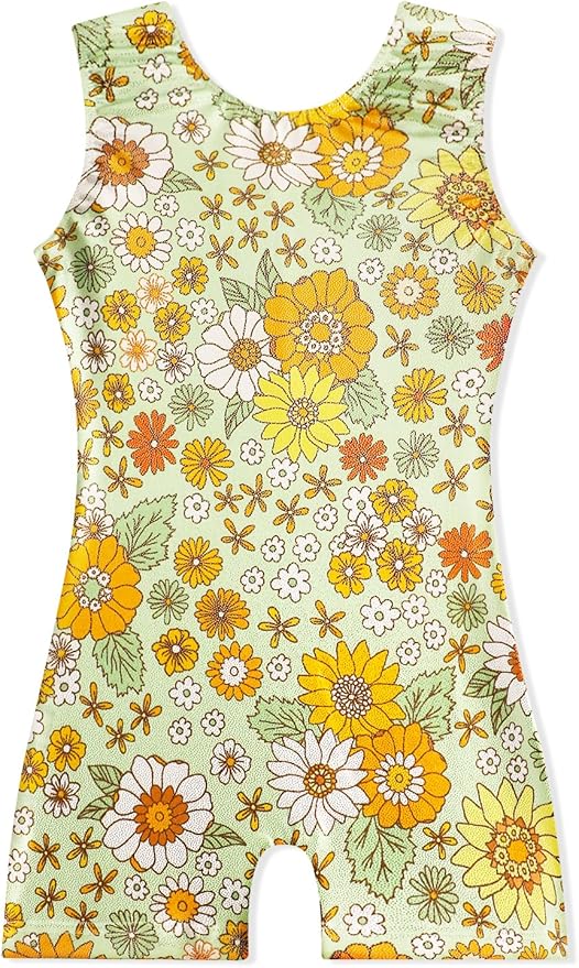 EQSJIU Leotards for Girls Gymnastics Sleeveless Sparkly Toddler Tumbling Outfits Dance Clothes Biketards for Kids 1-10 Years