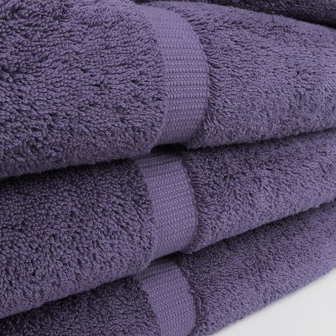 Chakir Turkish Linens | Hotel & Spa Quality 100% Cotton Luxury Turkish Towels | Soft & Absorbent (30x60 Inches Extra Large Bath Towels, Set of 4 - Plum)