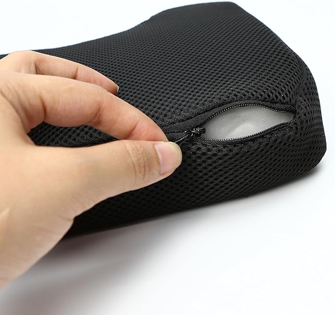 Custom Memory Foam Seat Cushion Soft Accessories for Indoor Exercise with Washable Cover, Straps for Rowing Machine, Recumbent Stationary Bike Pad