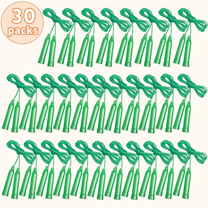30 Pcs Kids Jump Rope,Colorful Jump Ropes for Kids,7.2 Feet Plastic Jump Ropes,Adjustable Skipping Rope,Jumping Ropes for Party Favors,Birthday Gifts,Indoor Outdoor Activity