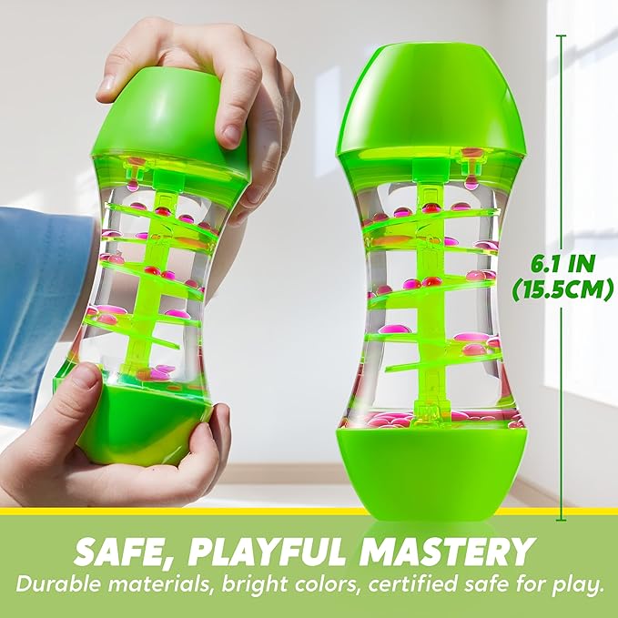 JOYIN 4-Pack Fidget Tubes for Kids, Sensory Tubes, Stress Relief Toy, Speech Therapy Materials, Calming Toys for Children with Autism, Calm Down Corner Classroom Supplies, School Gifts for Toddlers