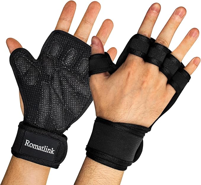 Workout Gloves for Men and Women, Sport Gloves with Adjustable Wrist Wraps, Proper Gym Glove for Athletes, Great for Fitness, Weightlifting, Cycling, Cross Training