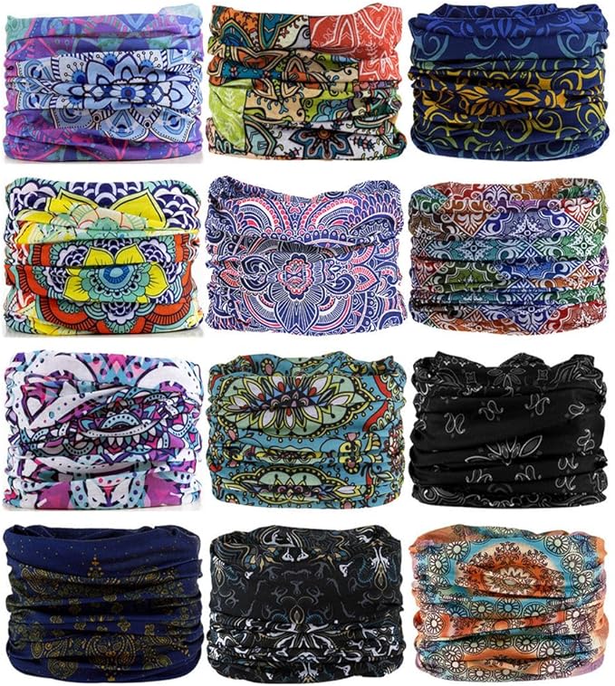Headband Neck Gaiter Head Wrap Headwear Face Mask Magic Scarf Bandana for Men and Women