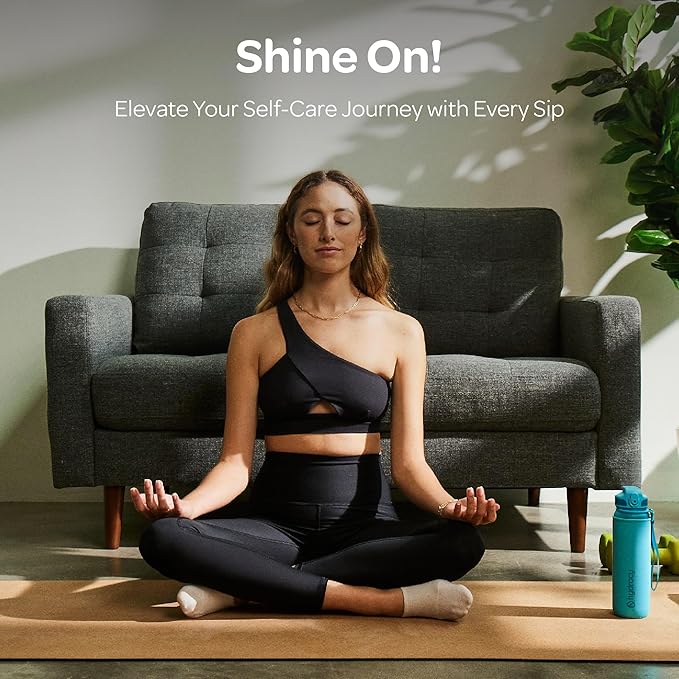 Hydracy Water Bottle with Time Marker -Large BPA Free Water Bottle & No Sweat Sleeve -Leak Proof Gym Bottle with Fruit Infuser Strainer & Times to Drink -Ideal for Fitness Sports & Outdoors