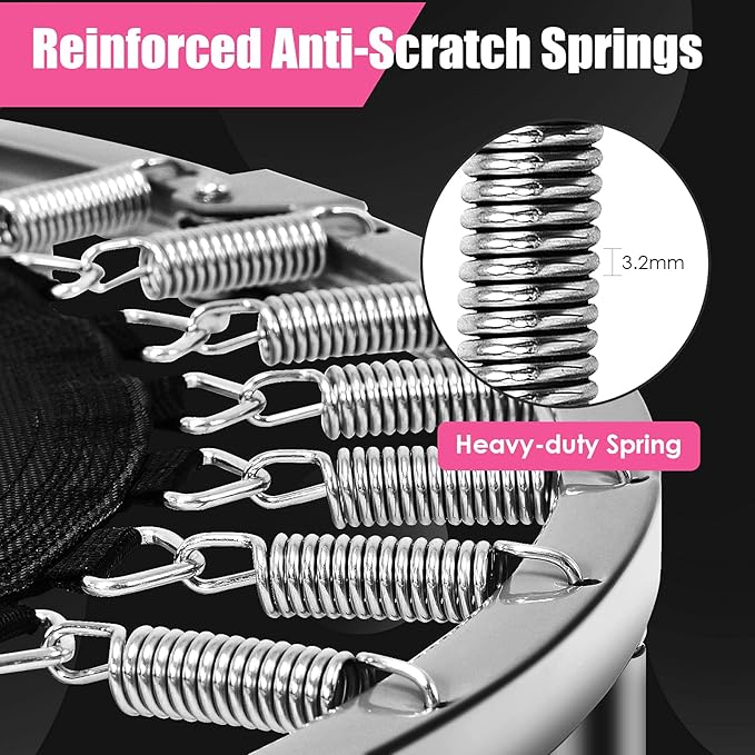 GYMAX Rebounder Trampoline for Adults, Mini Exercise Trampoline with Safety Pad, Foldable Rebounding Fitness Trampoline for Indoor/Outdoor, Small Workout Trampoline for Adults (Blue)