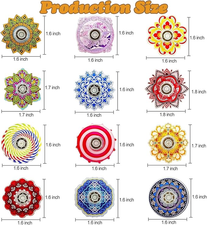 40 Pack Mini Fidget Spinner Toys Party Favors, Desk School Toy Anxiety Relief,Stress Relief Sensory Toys for Kids Adults,Treasure Box Toy for Classroom Prizes, Halloween Treats Toys Bulk (Random)