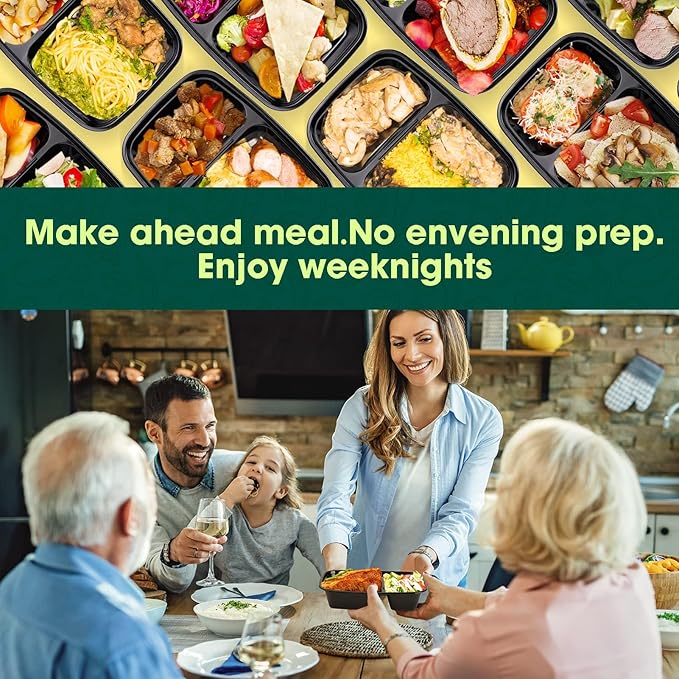 Glotoch 10 Pack 32OZ Meal Prep Containers Reusable Microwave Safe,Extra Large &Thick Food Storage Containers With Lids, Durable Bento Boxes BPA-free, Stackable, Dishwasher/Freezer Safe