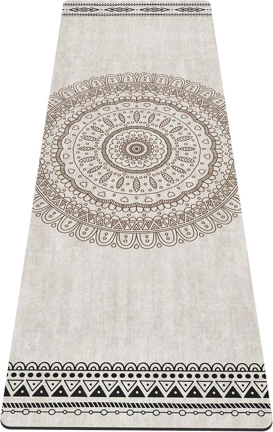 nuveti Yoga Mat Print Extra Thick TPE Non Slip Fitness Exercise Mat with Carrying Bag,72"x24" Extra Thick 6MM Exercise & Workout Mat for Yoga, Pilates Fitness and Floor Exercises