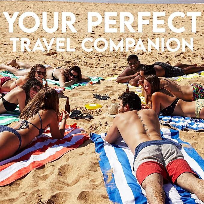 Dock & Bay Beach Towel - Quick Dry, Sand Free - Compact, Lightweight - 100% Recycled - Includes Bag - Cabana - Ipanema Orange - Extra Large (200x90cm, 78x35)