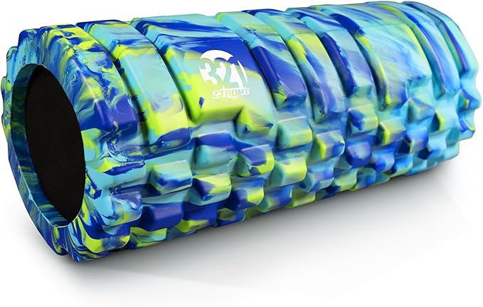 321 STRONG Foam Roller - Medium Density Deep Tissue Massager for Muscle Massage and Myofascial Trigger Point Release, with 4K eBook