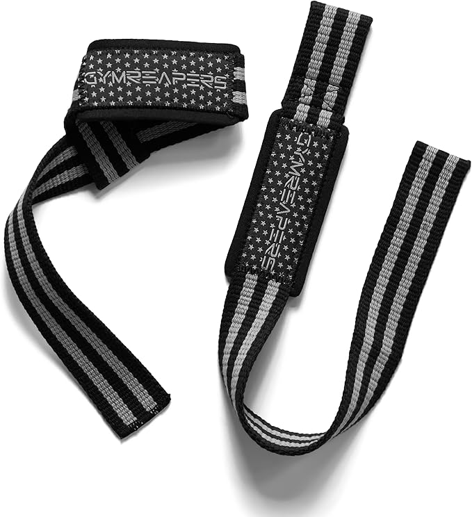 Gymreapers Lifting Wrist Straps for Weightlifting, Bodybuilding, Powerlifting, Strength Training, & Deadlifts - Padded Neoprene with 18 inch Cotton