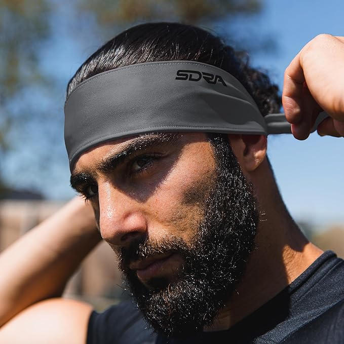 Suddora Tie Headband, Unisex Fabric Sweatband, Moisture Wicking Performance Blend Fabric, Head Tie for Karate, Running, Cycling, Tennis, Cosplay for Ninja Halloween, One Size Fits All