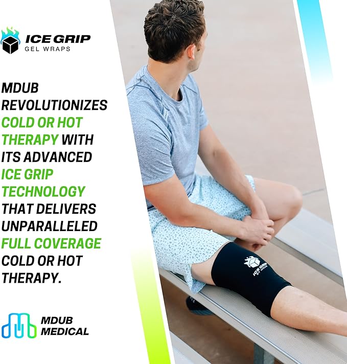 Hot & Cold Therapy Ice Sleeve (Large) - Reusable Gel Pack for Knee, Calf, Elbow, Ankle, Arm, Foot, Wrist Recovery & Pain Relief