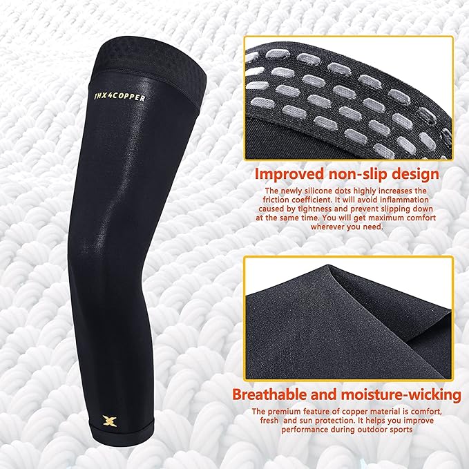THX4COPPER Compression Full Leg Sleeves(Pair)