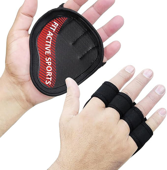 Fit Active Sports Workout Gloves for Gym - Durable Gym Grips, & Grip Pads - Rubber Padding to Avoid Calluses - Suits Men & Women