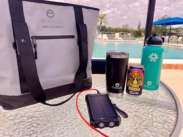 Dry Bag Cooler Tote – Collapsible, Waterproof and Leak-Proof Soft Sided Cooler Bag - Pool, Beach - 20 or 36 Cans