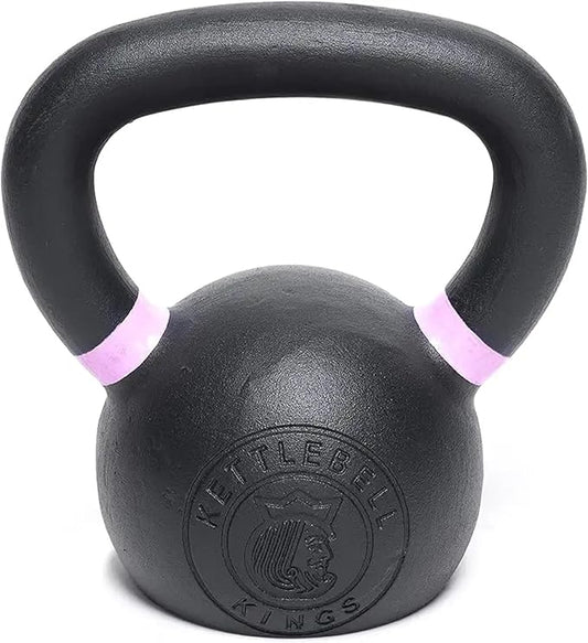 Kettlebell Kings Powder Coated Kettlebell Weights - 9-97 lb Strength Training Kettlebells for Men and Women - Hand Weights Workout Gym Equipment - Weights Set for Home Gym- New