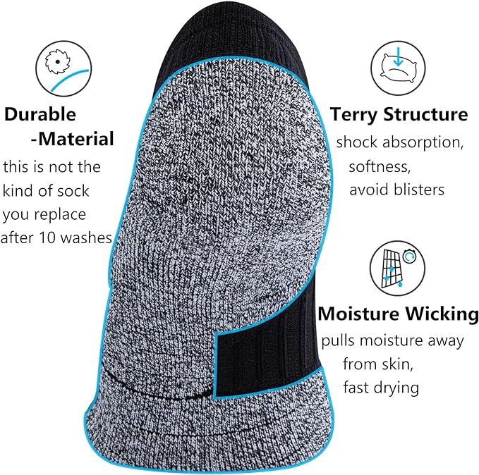 CWVLC No Show Sports Compression Socks for Men Women with Cushion (4/8 Pairs)