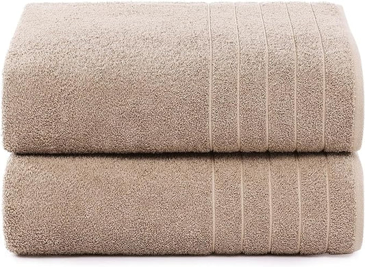 Casa Platino Oversized Bath Sheet Towels, 2 Pack Bath Sheet(36"x 72"), 100% Ring Spun Cotton Bath Sheets, Lightweight Bath Sheet Set, Quick Dry Bath Sheets, Soft Bath Sheet Towel - Tawny Brown