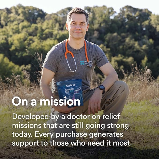 DripDrop Hydration Packets - Tropical Variety Pack - Single Serve Electrolytes Powder Drink Mix - Mango, Açaí, Passion Fruit, Piña Colada - Non-GMO, Gluten Free, Vegan - 16 Sticks