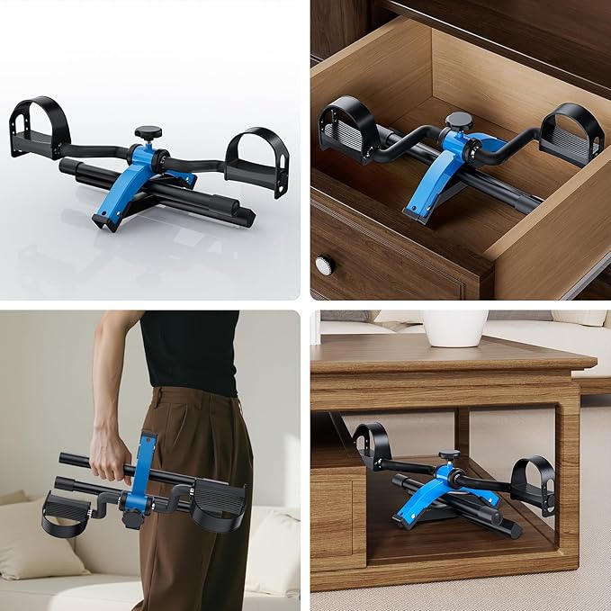 Foldable Pedal Exercise for Leg and Arm Lightweight & Portable Peddler Under Desk