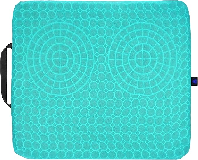 Gel Seat Cushion for Tailbone Support and Relief from Butt and Back Pain and Pressure - Cushions are Large Thick and Comfortable - Ideal for Office Chairs Driving Travel and Long Sitting