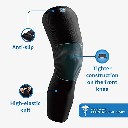 LP SUPPORT 667 Compression Sleeve Leg Full Length for Sports, Cycling, Running, Basketball, for Men Women (White, L, 1pcs)