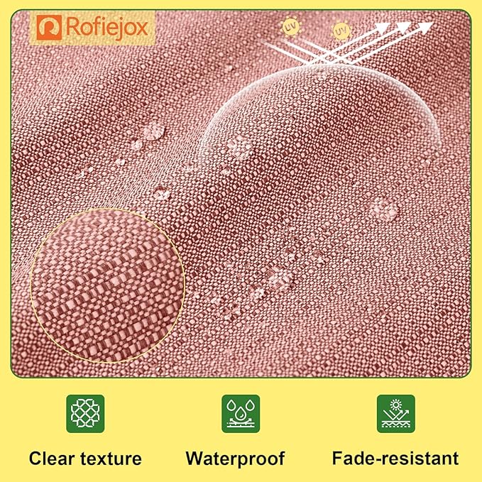 Waterproof Bench Cushion 36 Inch - Oliven Fabric, High-Density Foam, Non-Slip Bottom, Soft Durable Outdoor Tufted Long Seat Cushion for Window Garden Furniture (Red, 36x14x4 Inch)