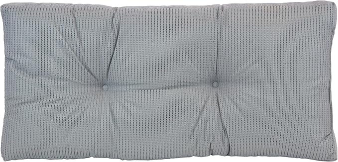 Klear Vu The Gripper Omega Non-Slip Tufted Bench Cushion for Indoor Furniture, Entryway Storage, Bay Window, Corner Nook or Piano Seat, 30 Inches, 18 Gray