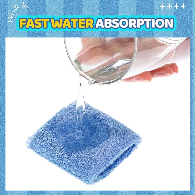 12 Pack Sweatbands Sports Wristband Cotton Sweat Band for Men and Women, Good for Tennis, Basketball, Running, Gym, Working Out